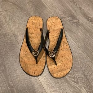 MK jet set jelly cork flip flops NEW no tags